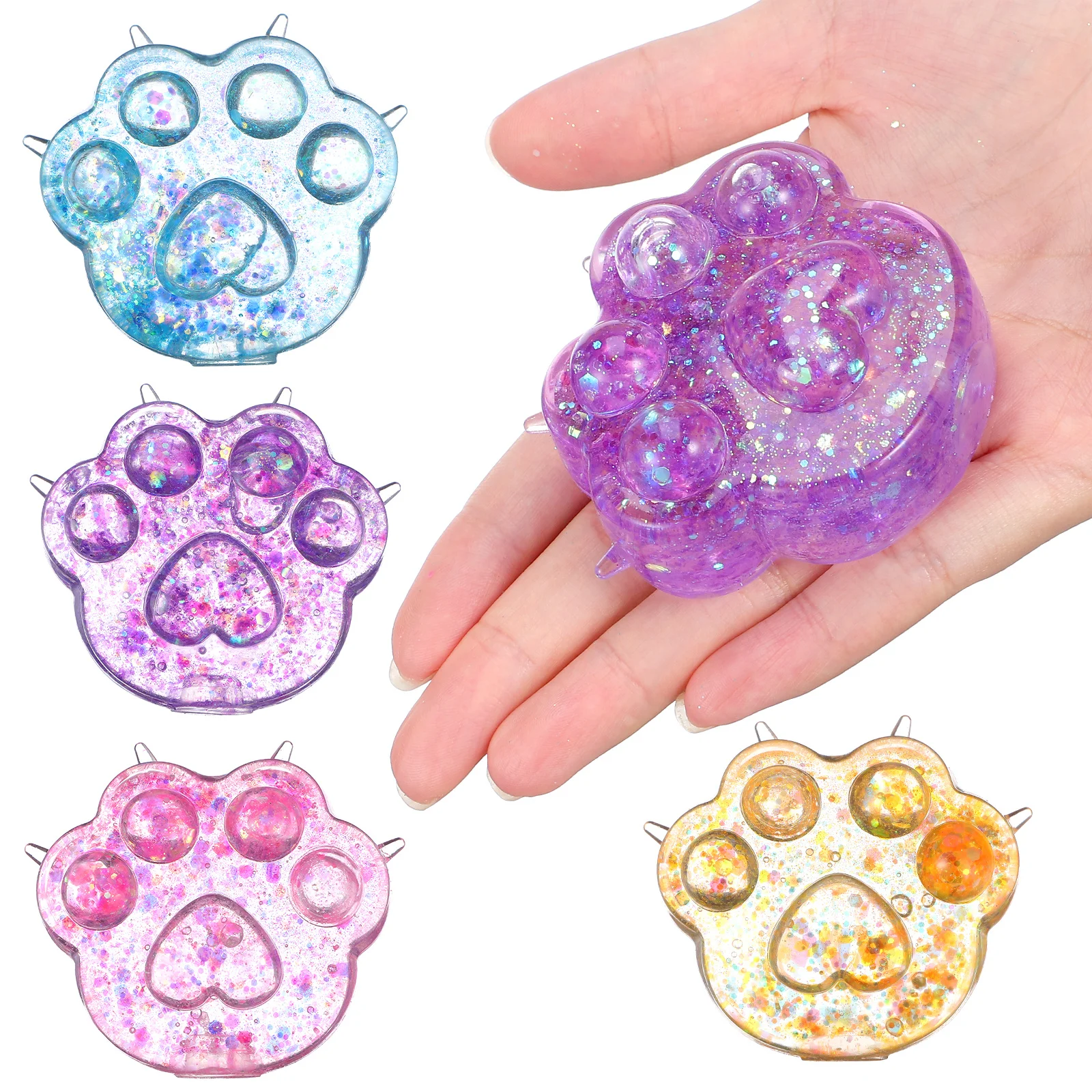 

Набор из 4 реалистичных мягких игрушек-антистресс в форме кошачьих лапок для детей и взрослых, для дома, офиса и путешествий