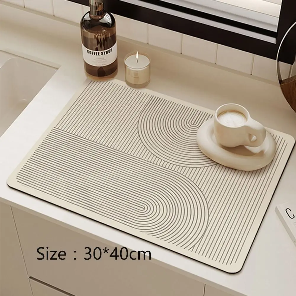 حصيرة أدوات مائدة قابلة للغسل مانعة للإنزلاق ، وسادة طعام قابلة للطي ، حصيرة سطح الحمام ، أسلوب خيالي ، تصفيف الموضة #6