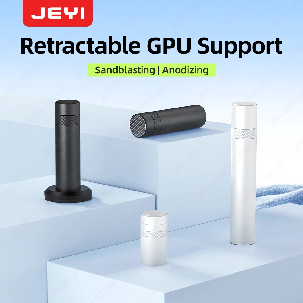 

JEYI Heavy Duty GPU Anti-Sag Bracket - Universal Adjustable Support for Desktop PC Graphics Card, Tool-Free Case Mount