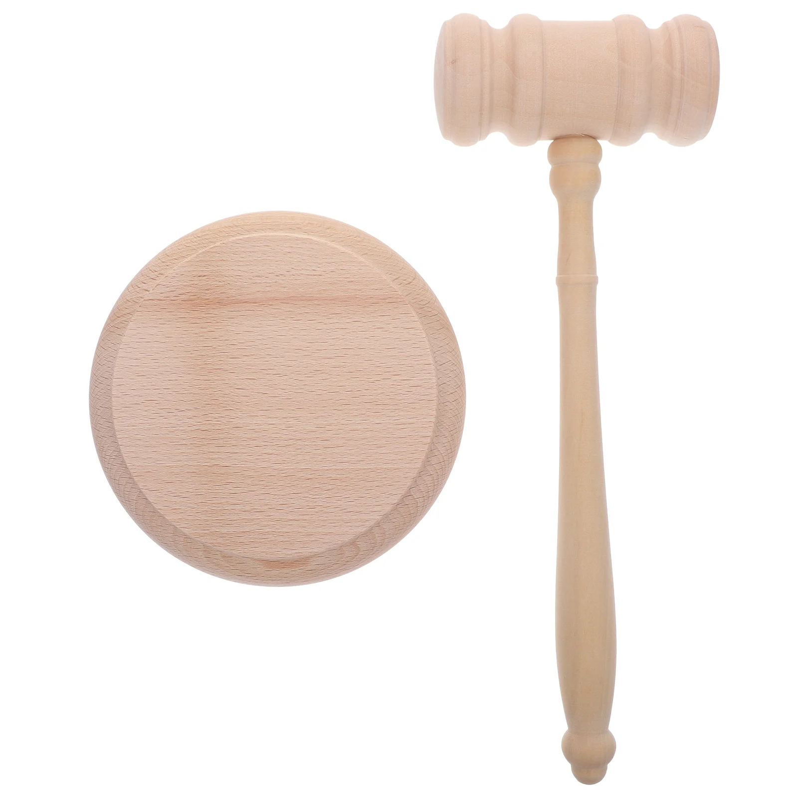 

Judge Hammer Short Hair Wood Color Wooden Auction Judges Gavel for Accessory Prop