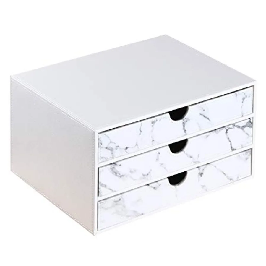 

Органайзер для стола из кожи с 3 ящиками и держателем для файлов формата А4 — модульный штабелируемый контейнер для хранения канцелярских принадлежностей, документов, счетов и украшений