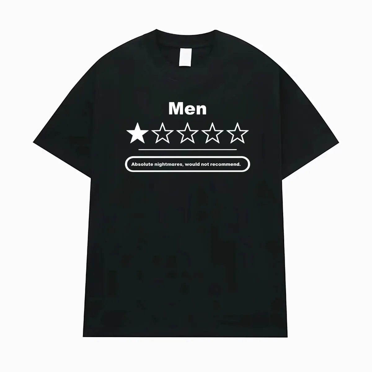 Men One Star Review Absolute Nightmares Would Not Recommend Funny Graphic T Shirts Men's Clothing Vintage Casual Cotton T-Shirts