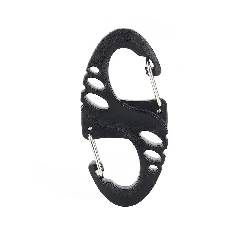 Mini S-Type Dual Buckle Carabiner Clip - Outdoor Hiking, Climbing, Keychain Hook for Camping Gear