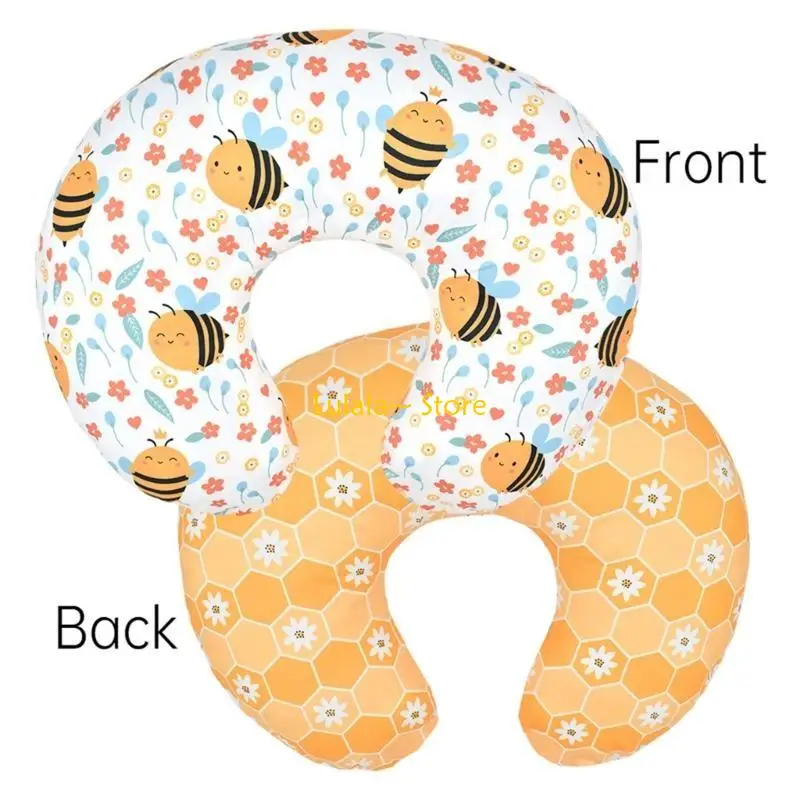 Y4QA Breastfeeding Pillow Cover Newborns Nursing Pillowcase Pillow Slipcover Detachable Nursing Pillow Protections Sleeve view 5