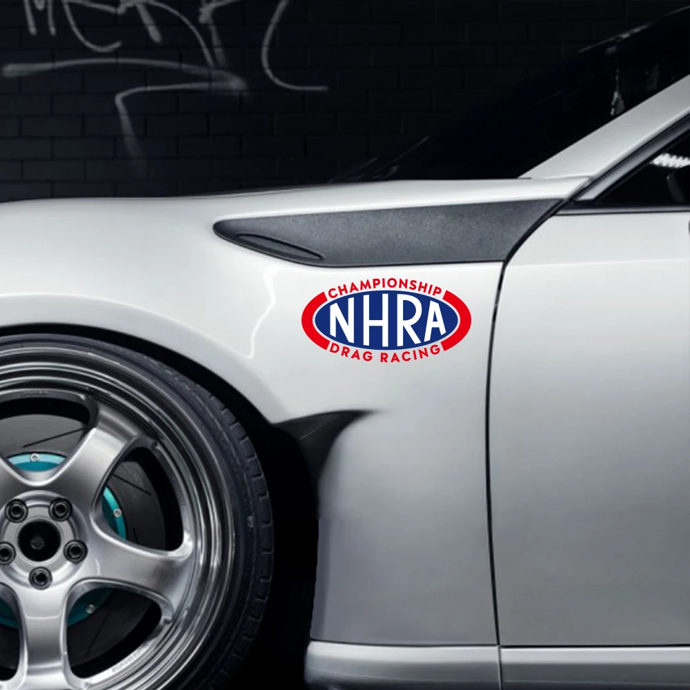 16.5x8 سنتيمتر NHRA سحب سباق السيارات ملصق للسيارات الجسم ويندوز دراجة نارية محمول الجدران الفينيل التصميم الشارات ضبط السيارات اكسسوارات