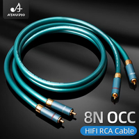 ATAUDIO Hifi RCA Cable Hi-end CD Amplifier Interconnect 2RCA to 2RCA Male Audio Cable 1m 2M