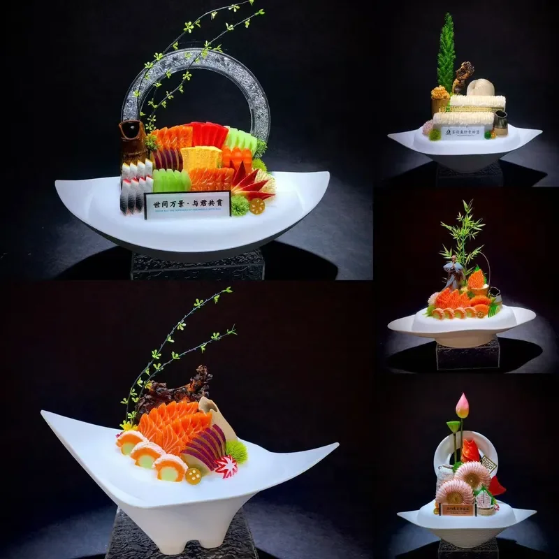 Realistic Fake Salmon Sashimi Food Model for Display High Quality Imitation Seafood Prop Restaurant Decoration Sample
