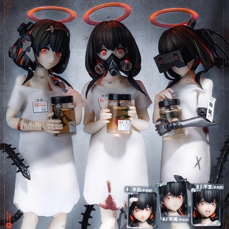 

SNAIL SHELL Genuine 1/12 Scale Collectible Three Wise Monkeys No Say No See No Listen Anime Sister Model Dolls Action Figure Set