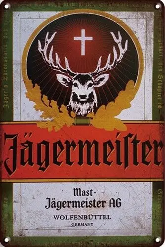 Jargermeister  Retro vintage Metal Signs  Man Cave Gift Bar Pub Large 20/30cm i aluminum