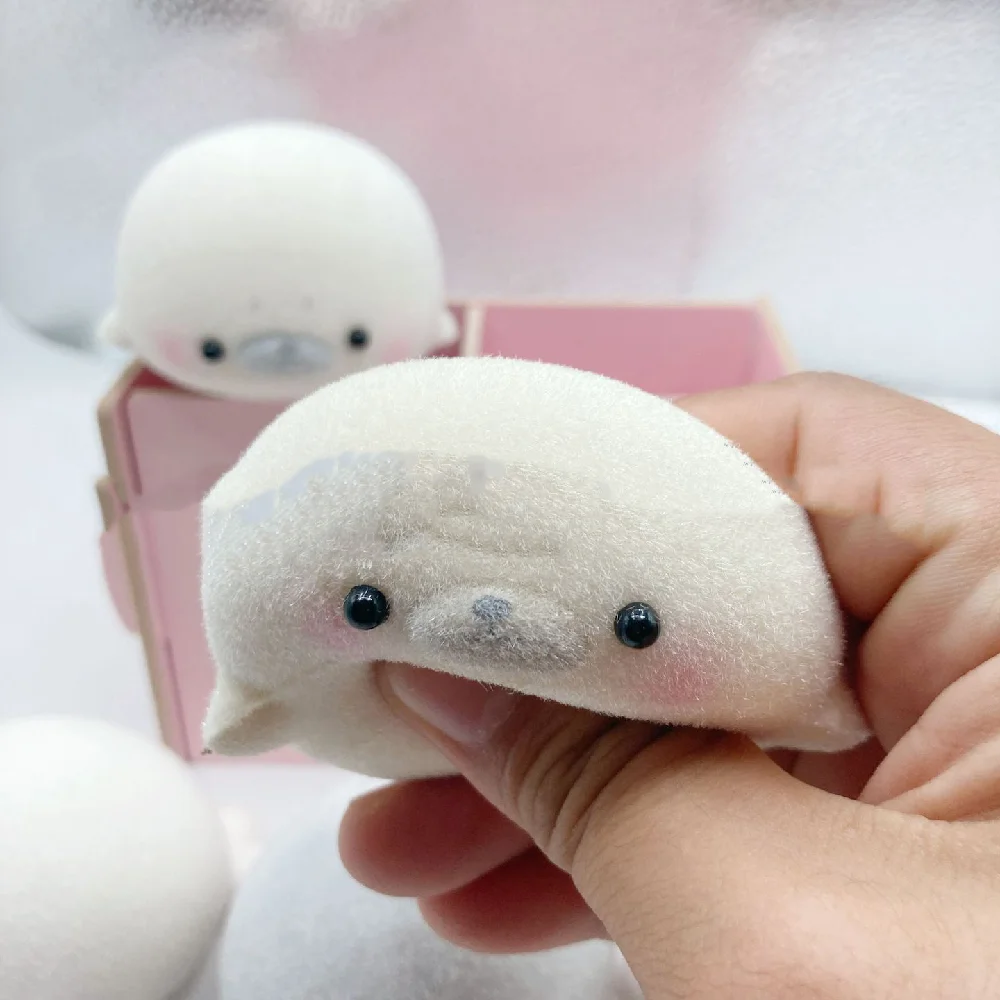 Kawaii Mini Seal Cute Chick Squeeze Slow Rebound Toy Soft Plush Doll room Decoration Table Ornament Girl Birthday Christmas Gift