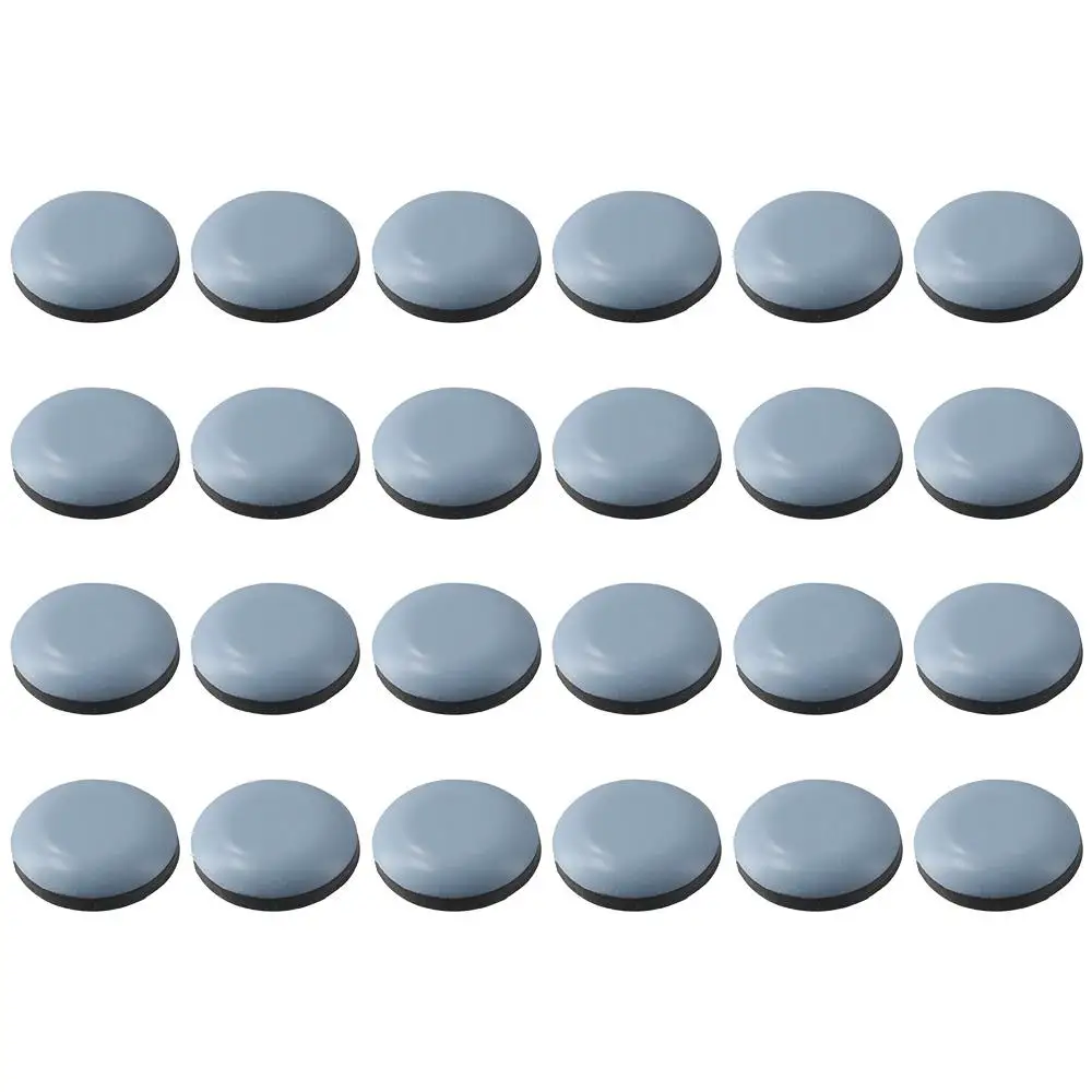 24 Pcs Self Adhesive 19mm Chair Sliders Round PTFE Carpet Sliders Furniture Moving Slider Home Kitchen