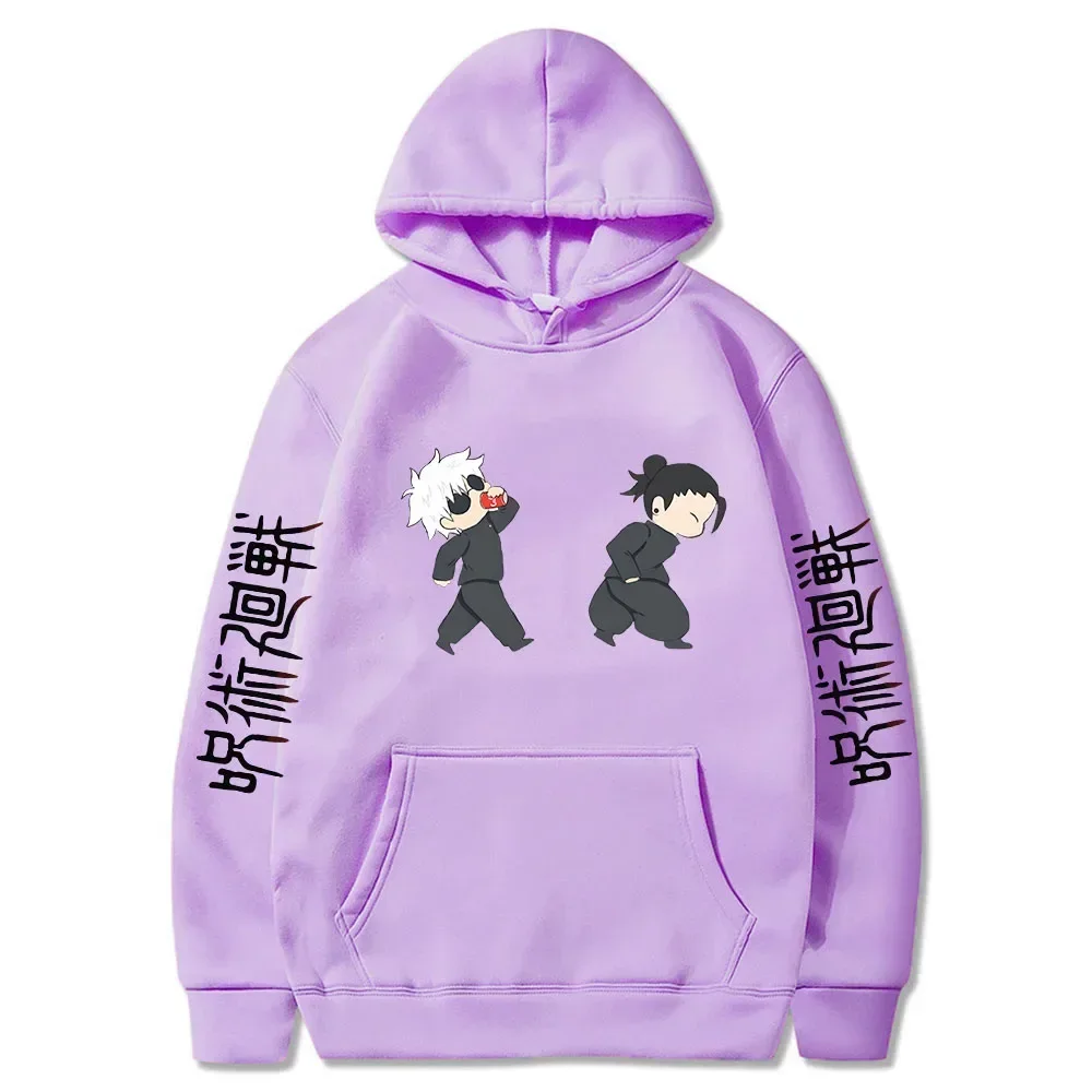 Jujutsu Kaisen anime hoodies masculino e feminino, desenho animado Satoru Gojo puloveres, puloveres bonitos, plus size, casual,