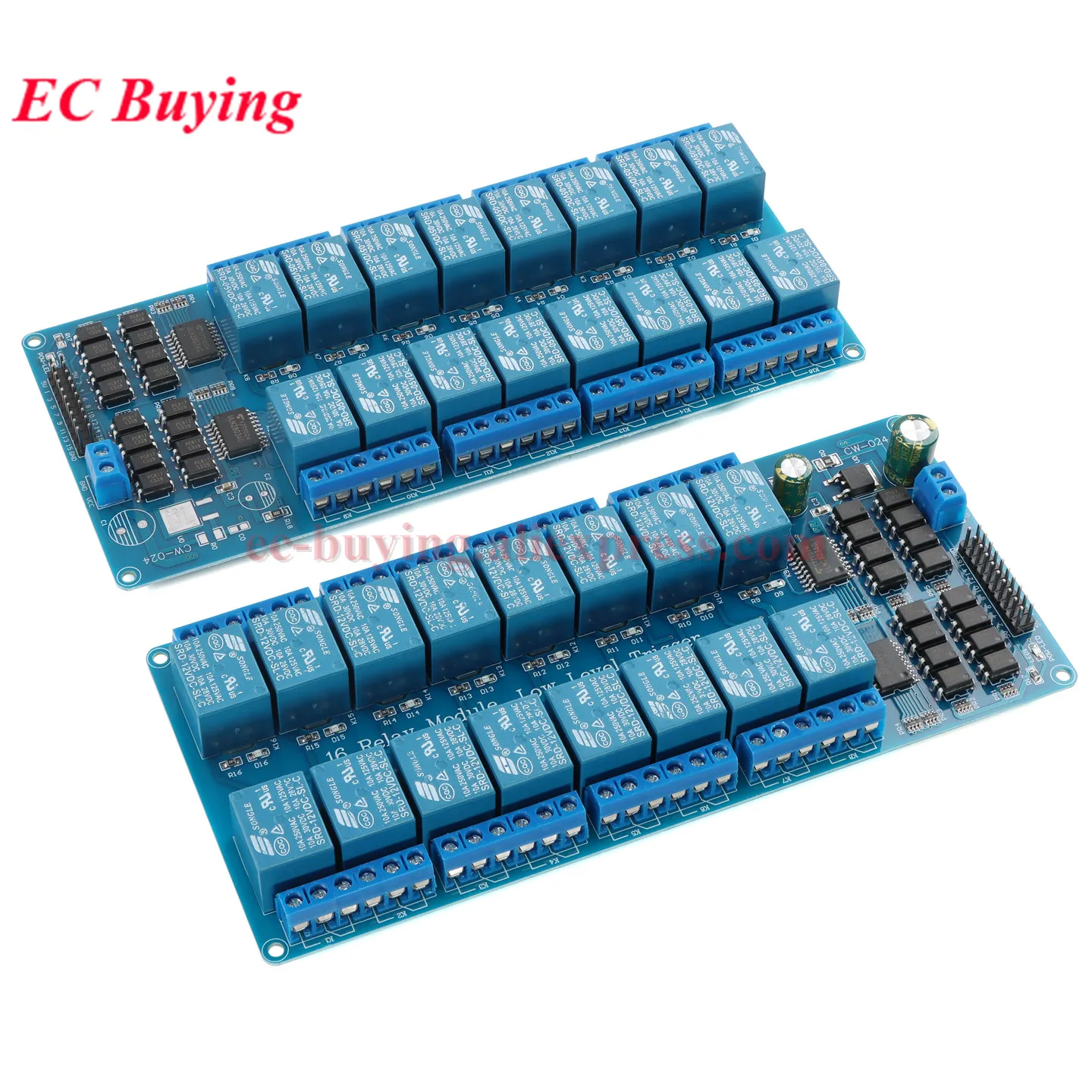 16 Channel Relay Module 5V 12V High/Low Level Trigger with Optocoupler Protection LM2596 Power Control Board module 16 Way