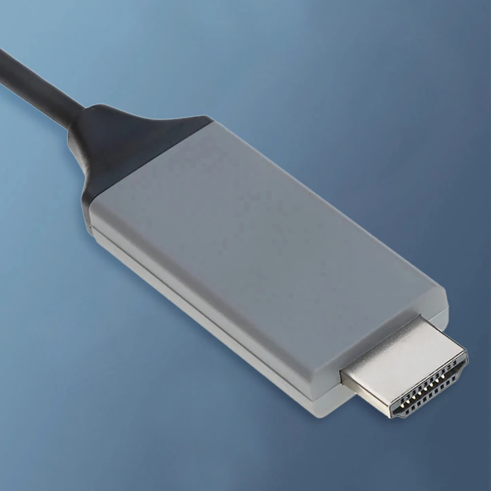 كابل USB C من النوع C إلى HDMI 4K متوافق مع USB-C من النوع C إلى كابل تلفزيون HDTV متوافق مع HDMI مناسب لجهاز MacBook Pro/Air لجهاز iPad Pro 2020