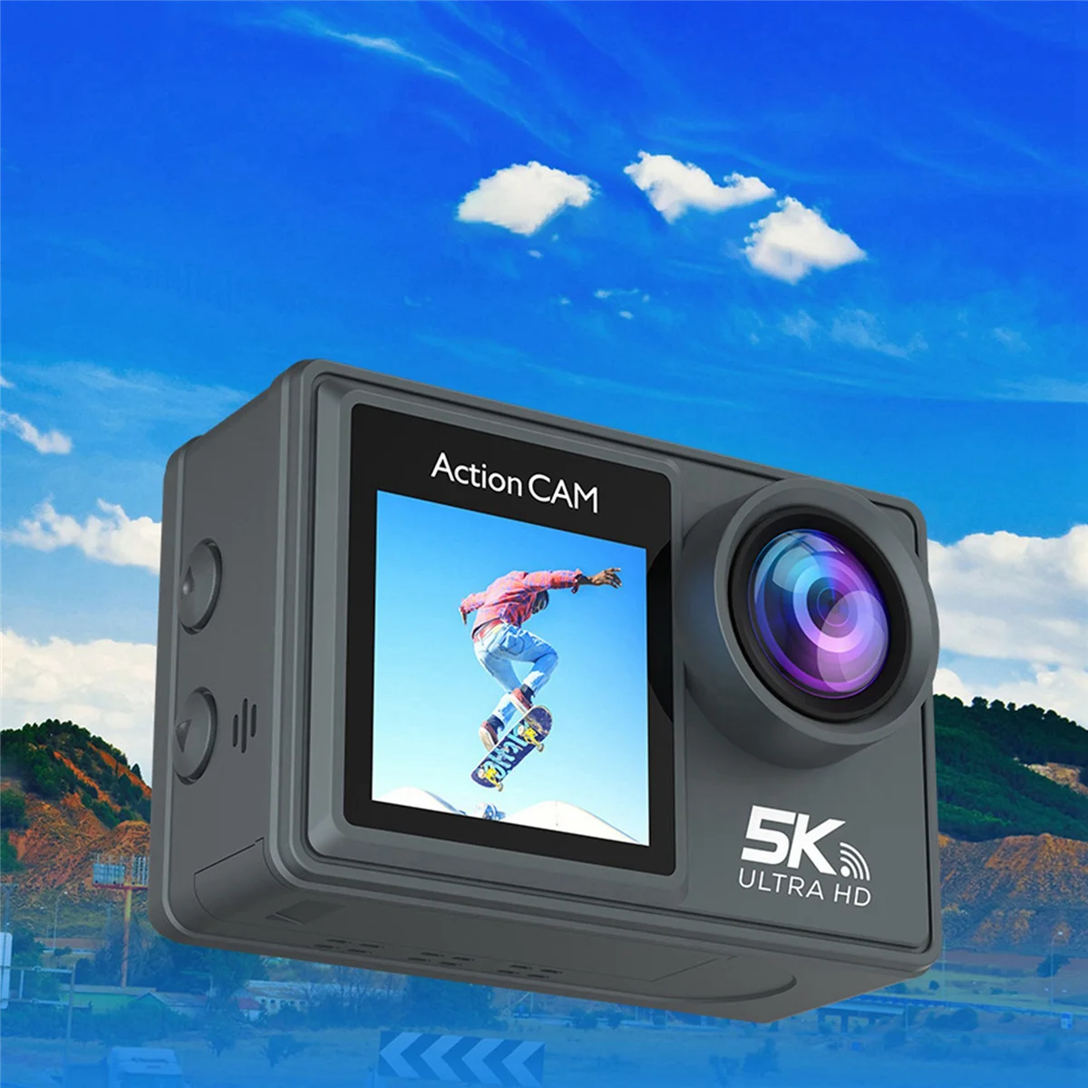 

Y15AWiFi Anti-Shake Action Camera 5K 30FPS Dual Screen 170° Wide Angle 30M Waterproof Sport Camera with Remote Control