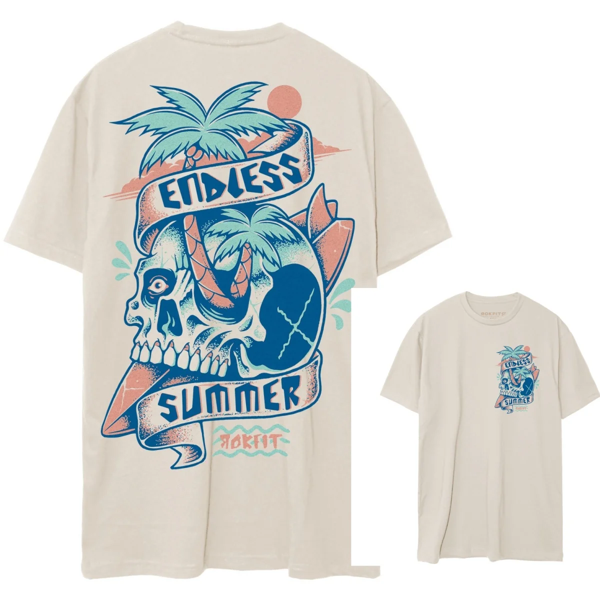 'Endless Summer' - Cross Training Active Wear Fitness T-Shirt By RokFit Graphic Cotton T-shirt Unisex Style