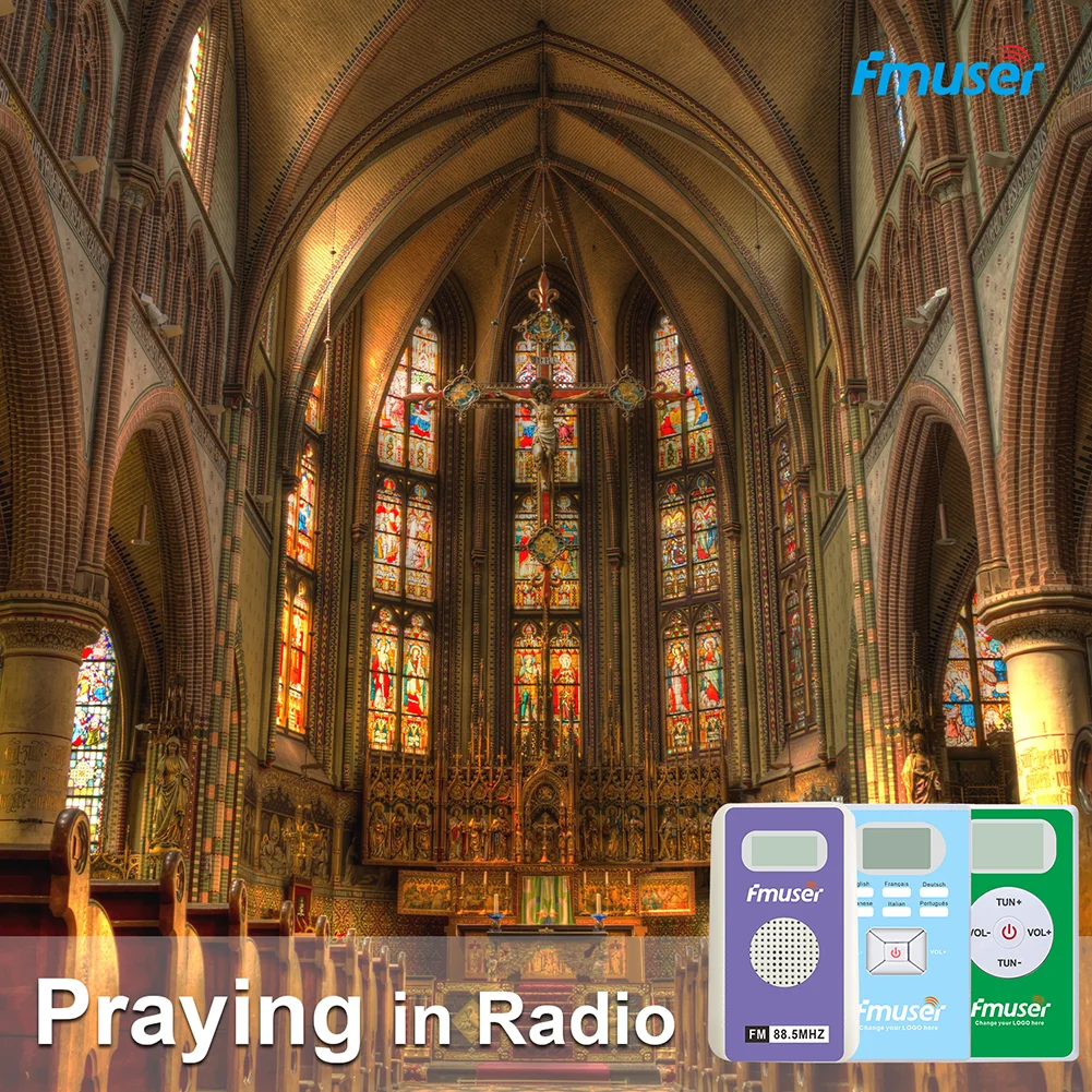 .FMUSER RAD Series Custom วิทยุ FM สำหรับคริสเตียนหรือโบสถ์สวดมนต์,International Conference,รักบี้เกม,เกมบาสเกตบอล