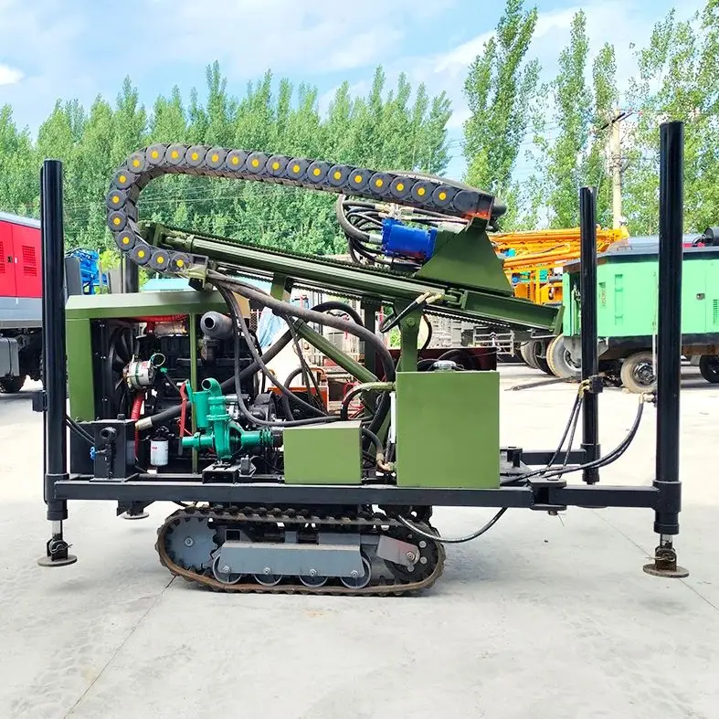 

Индивидуальная портативная дизельная гидравлическая буровая установка для глубоких скважин 200 м, роторная, на гусеничном ходу, высокоэффективная