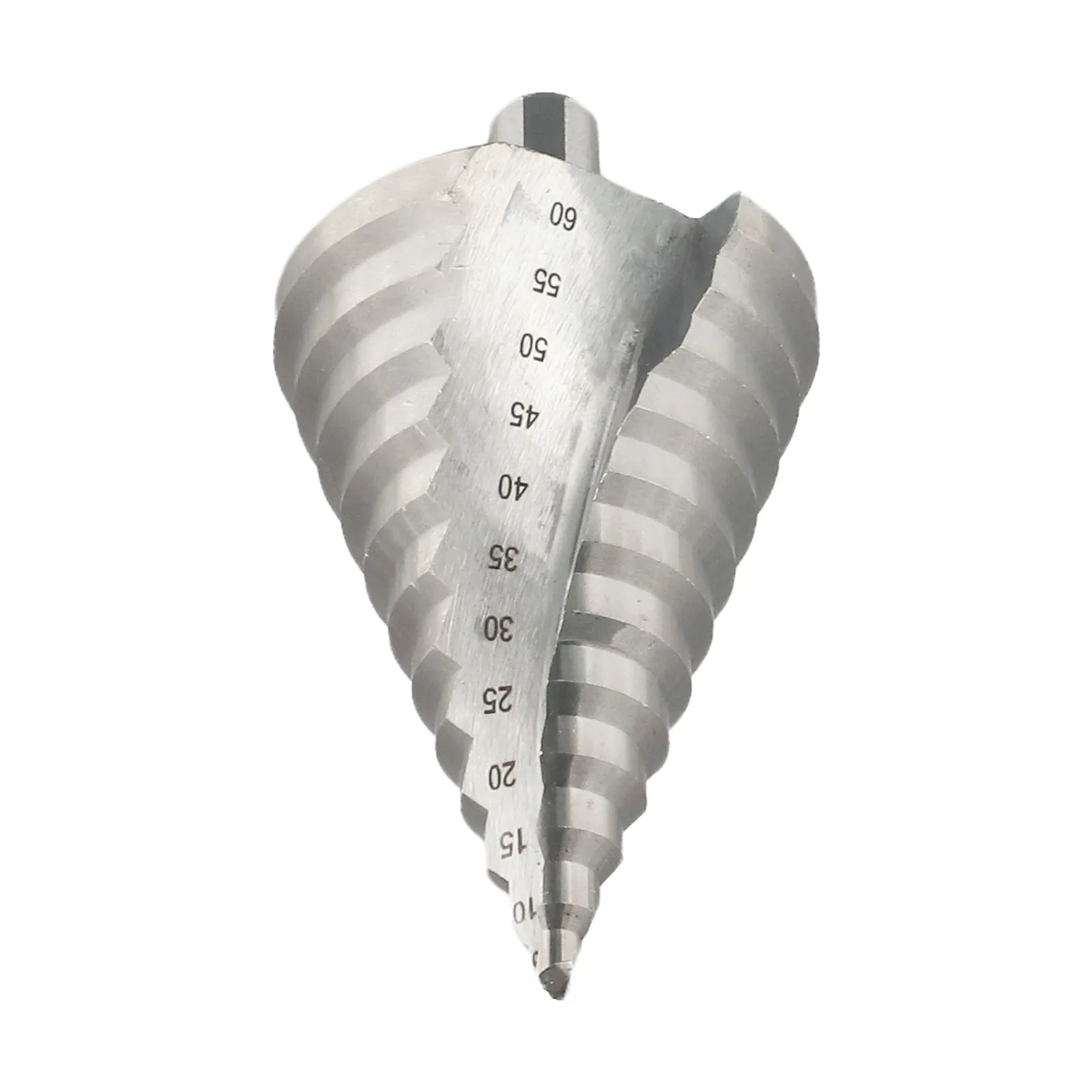 Excellent Step Drill Bit Unique Ladder Design 12 Steps 6 60mm High Speed Steel Silver Deburr Chamfer Open Hole