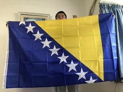 BANDERA DE SKY 3X5Fts bandera de Bosnia y Herzegovina 90X150cm BIH BA bandera de Bosna Hercegovina para decoración bandera nacional colgante