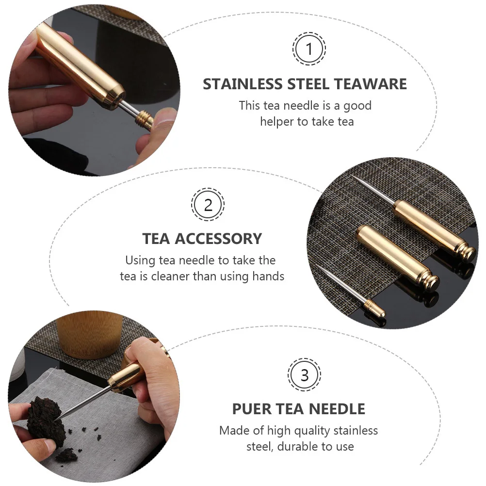 

1Pcs 304 Stainless Steel Tea Needle Puer Cake Knife Screw Type Portable Tea Accessory Stainless Steel Teaware