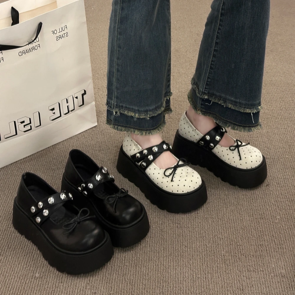 Spring and Autumn Elegant Round-Toe Sexy Butterfly Heeled Mary Jane Shoes Fashionble Best Selling Comfortable Women's Shoes