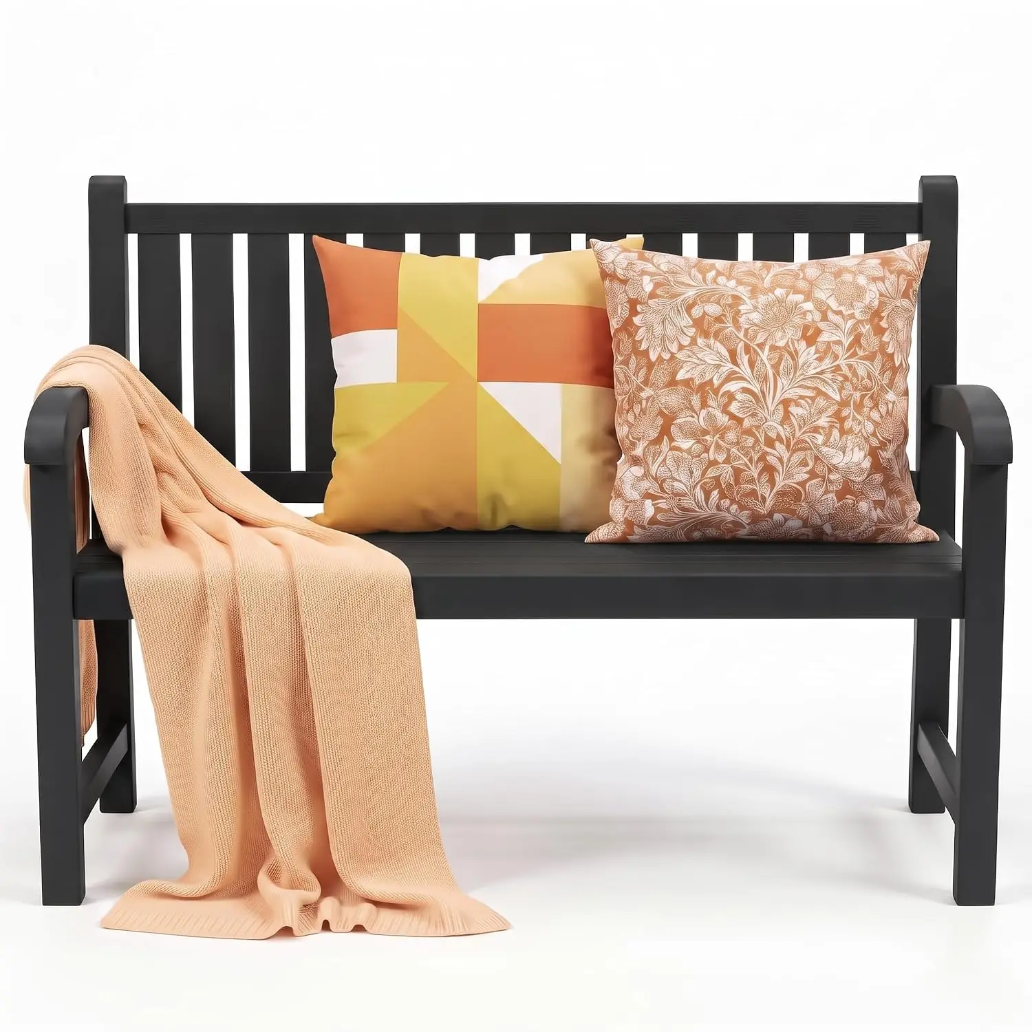 Outdoor Bench, 2-Person Outdoor Benches Weatherproof, Customized