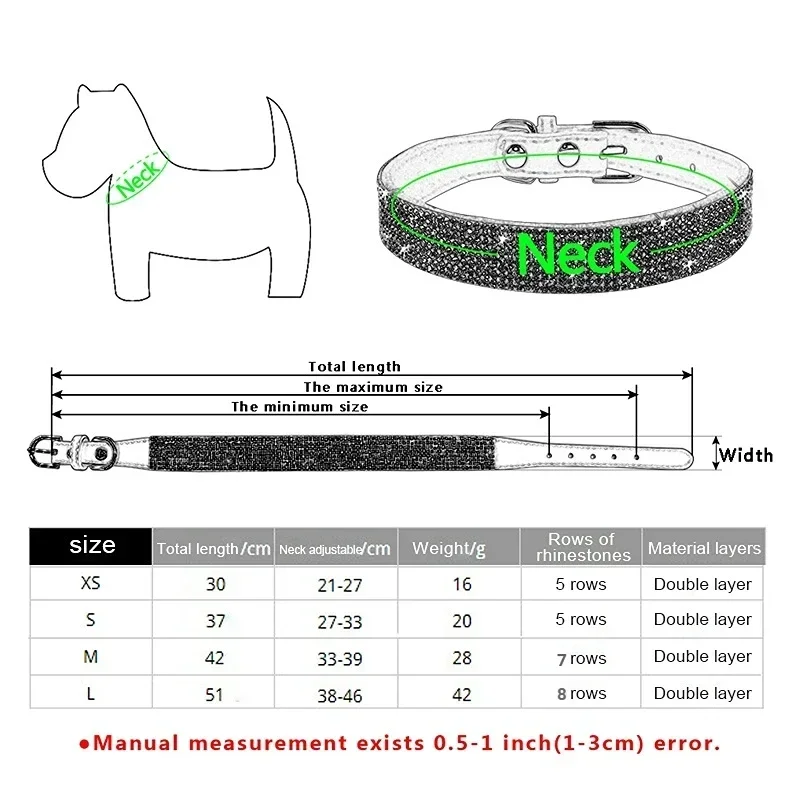 Suede Fiber Crystal Dog Collar Comfortable Glitter Rhinestone Dog Collars Zinc Alloy Buckle Collar for Small Dogs Cats