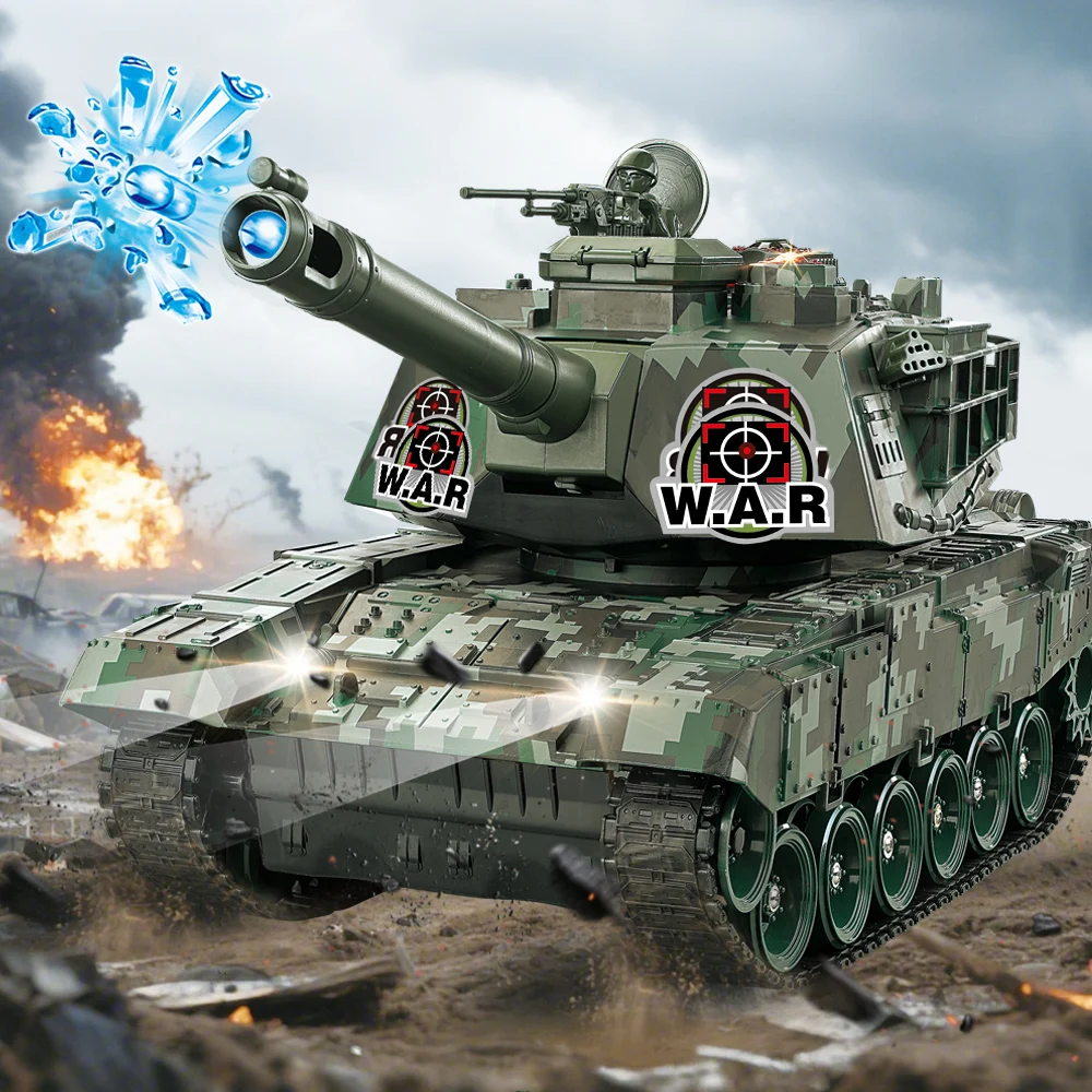 รถถังบังคับวิทยุ JJRC ยิงระเบิดน้ำ รถถังจำลองบังคับวิทยุ รถถังต่อสู้บังคับวิทยุ 2.4G รถบังคับวิทยุไฟฟ้า ของเล่นรถบังคับวิทยุ ของขวัญ