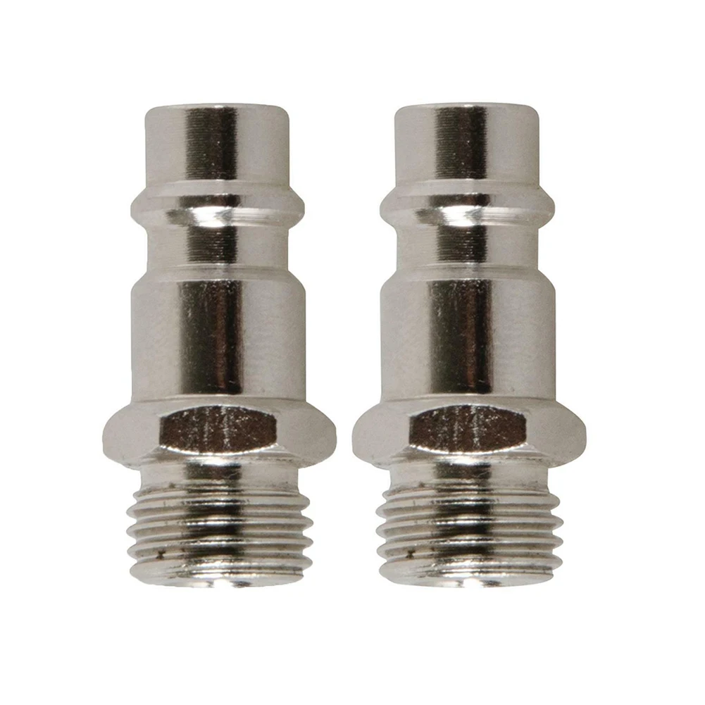 2pcs Euro Male Quick Release Fitting 32mm Silver 1/4in BSP For Air Compressor Connector Tool Part Pneumatic Tools Accessories