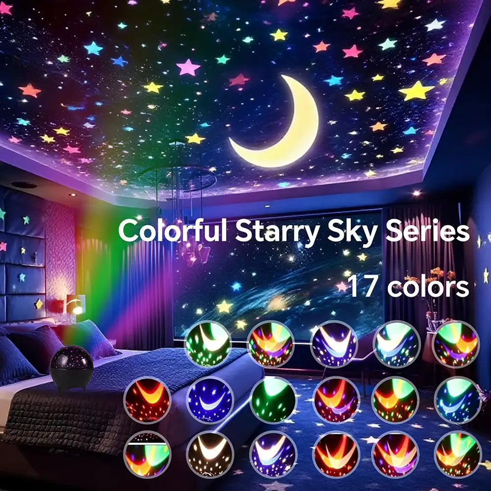 Multimodal Decor Projection Light USB Starry Sky Projection Light Aurora Borealis Water Ripple Star Spinning Atmosphere Light