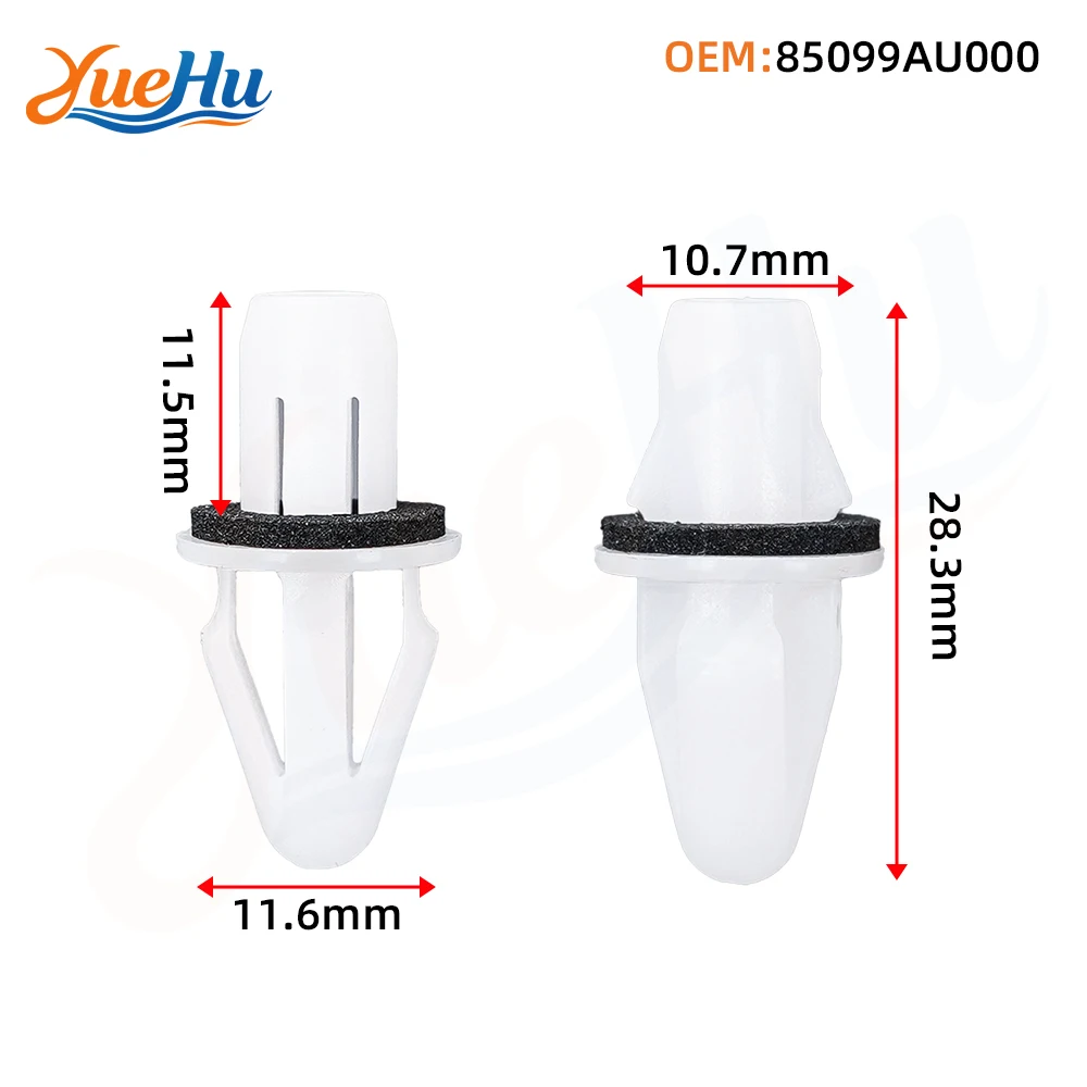 YUEHU 10PCS 85099AU000 For Nissan Primera, Teana Rear Bumper Retainer Clip, Door Molding, Side Skirt Fastener