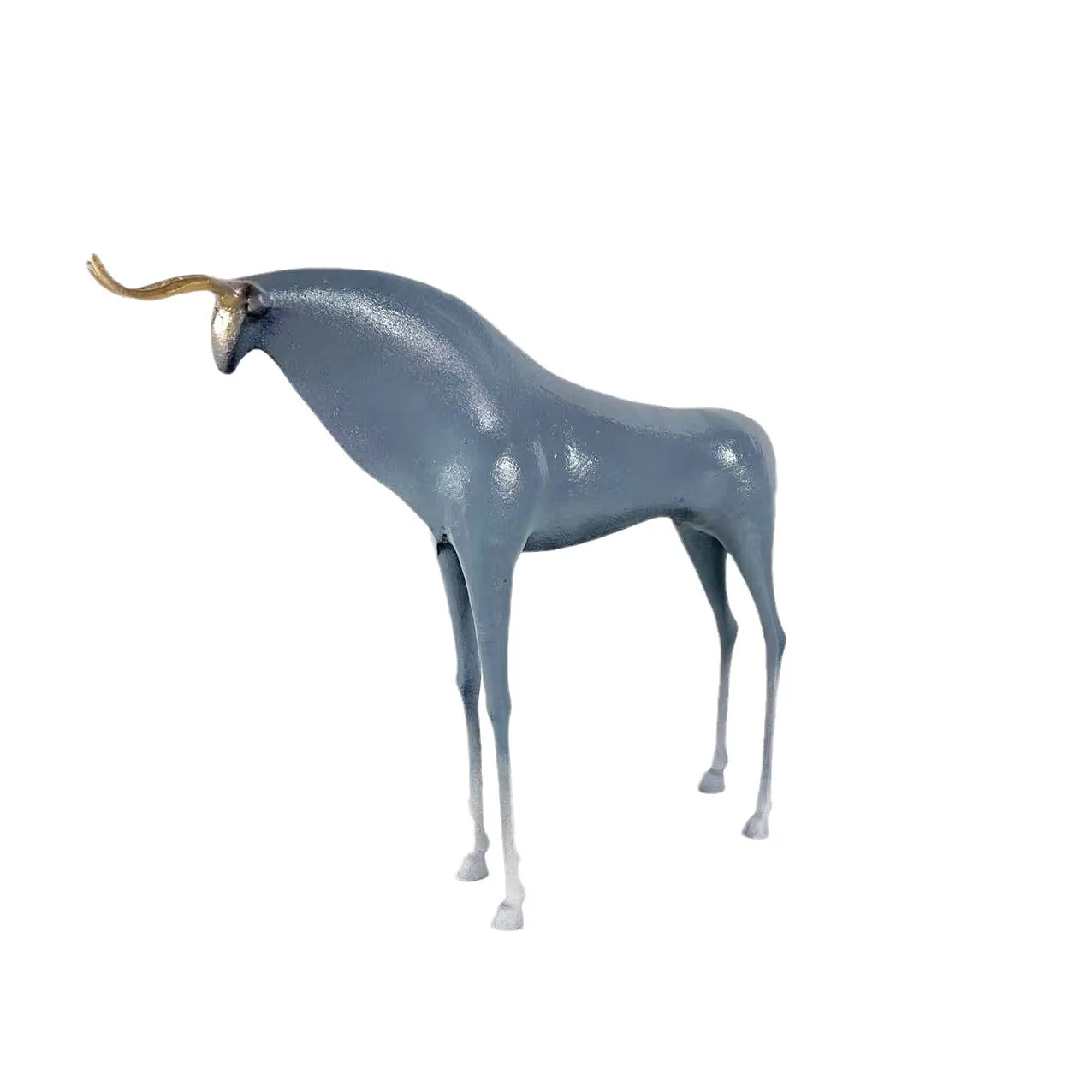 

China Red Animal Bull Ornament, TV Cabinet Office Desktop Soft Art