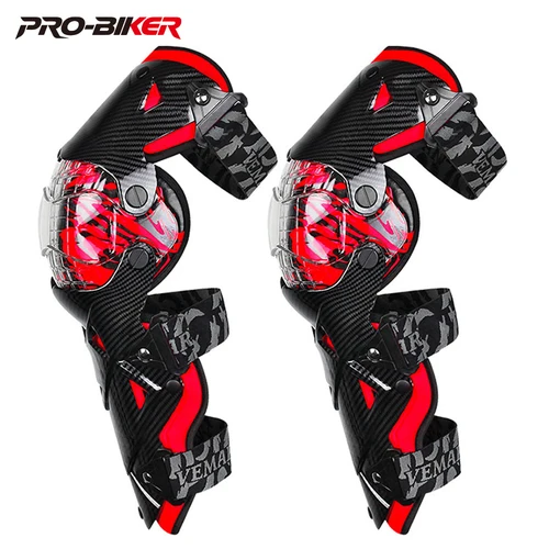 Rodilleras rojas para Motocross, rodilleras para motocicleta, protección para Moto, equipo de Motocross, Protector de rodilla para motocicleta, protectores de seguridad