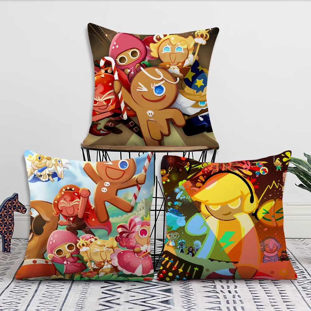 Game C-Cookie Run Kingdom Comfortable soft Pillow Case for Sofa Living Room Home office Decor and Protective Covers