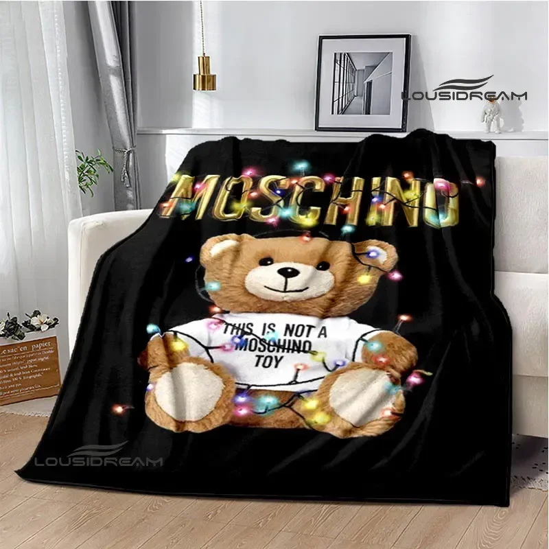 Cute 3D M-Moschinos printed blanket Picnic blanket Warm Flannel blankets Home bed linings blankets for beds Birthday Gift