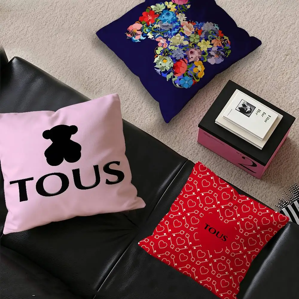 T-TO-USes Bear pillow cover sofa cushion cover home room decoration children gift