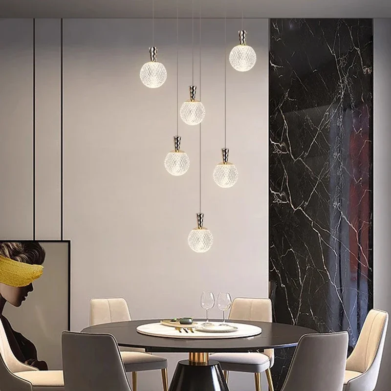 

Nordic Home Decor Glass Dining Room Pendant Lamp Lights Indoor Ceiling Hanging Light Chandelier Lamps for Living Room Fixture