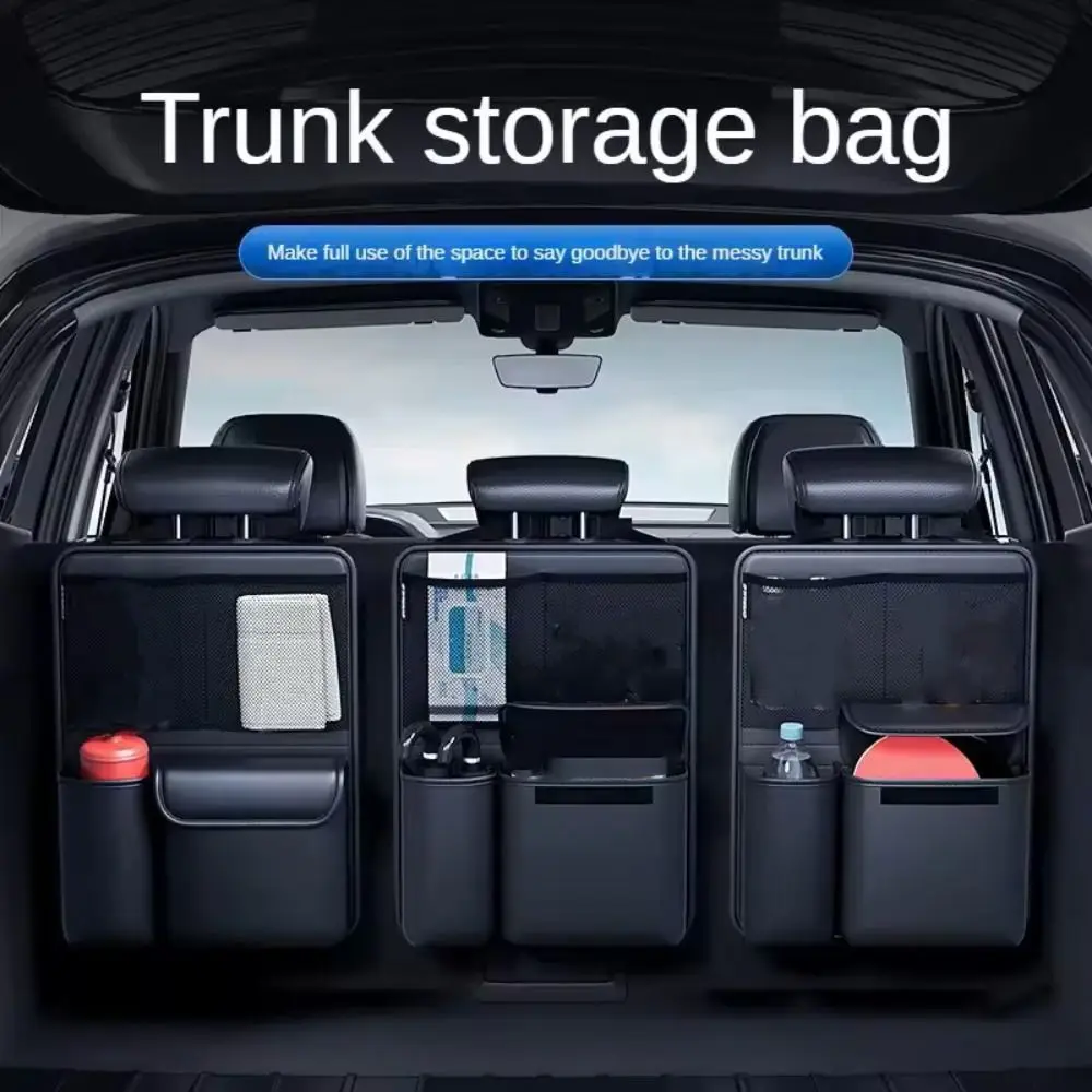 

PU Leather Car Seat Back Organizer Multi-Pocket Multi-functional Backseat Storage Bag Portable Hanging Organizer