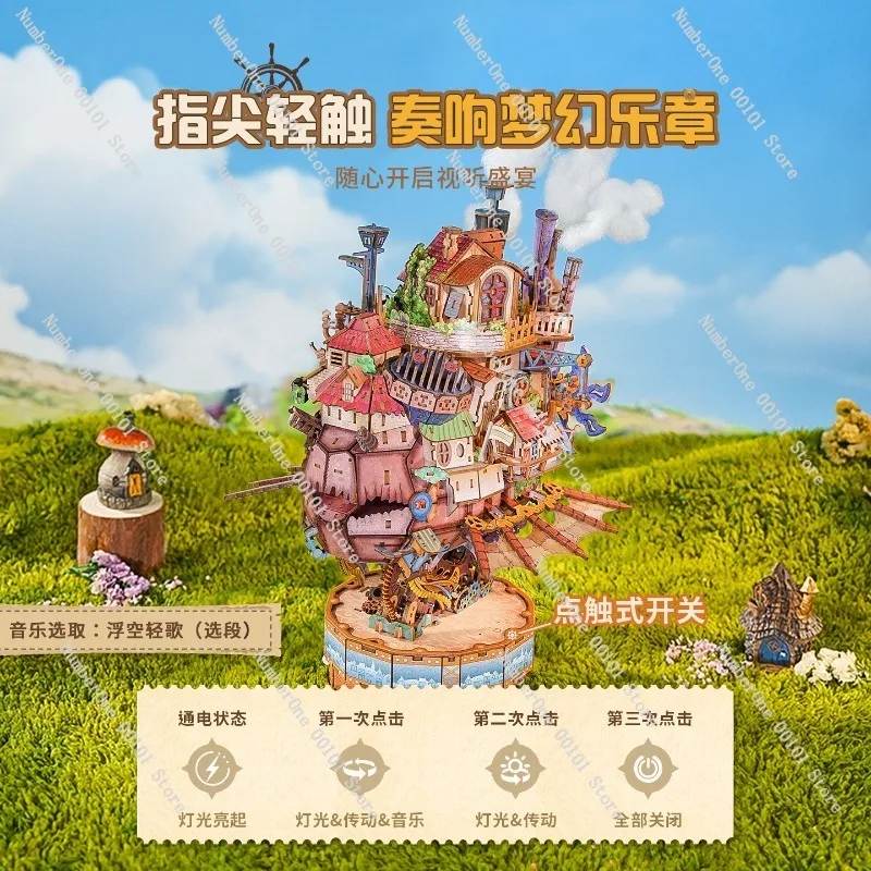 3D Wooden Puzzle Building Block Miniature House DIY Handmade Craft Model Birthday Gift For Kids Adults