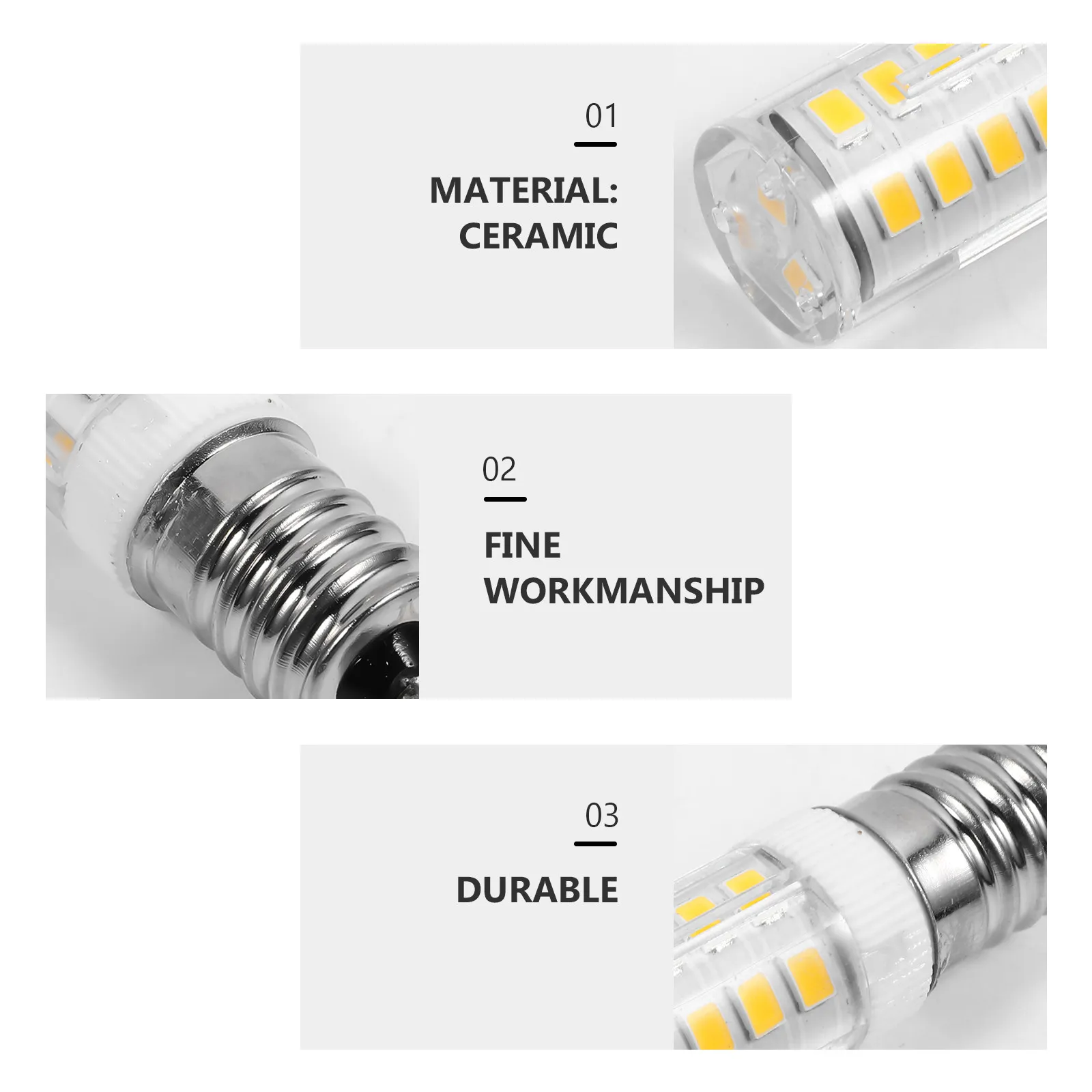 E14 LED Range Hood Light Bulbs 4W White Ceramic Cooker Hood Replacement Lamps 2 Pack