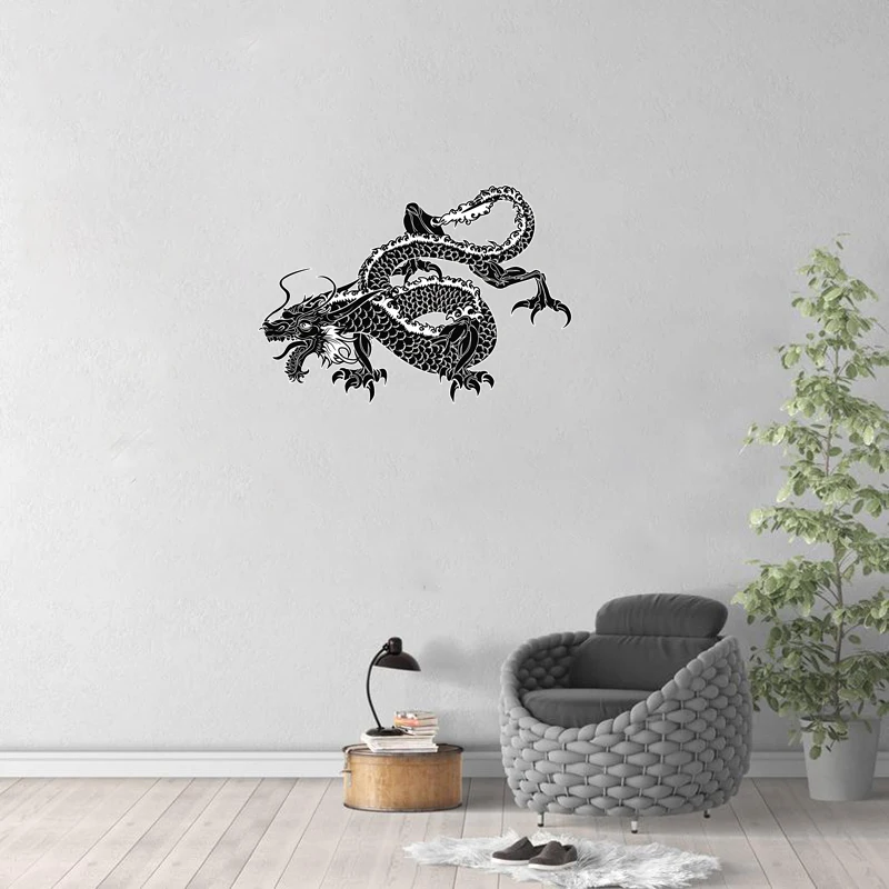 Three Ratels C551 Dragon totem wall sticker art for bedroom  living room car hood sticker laptop decal
