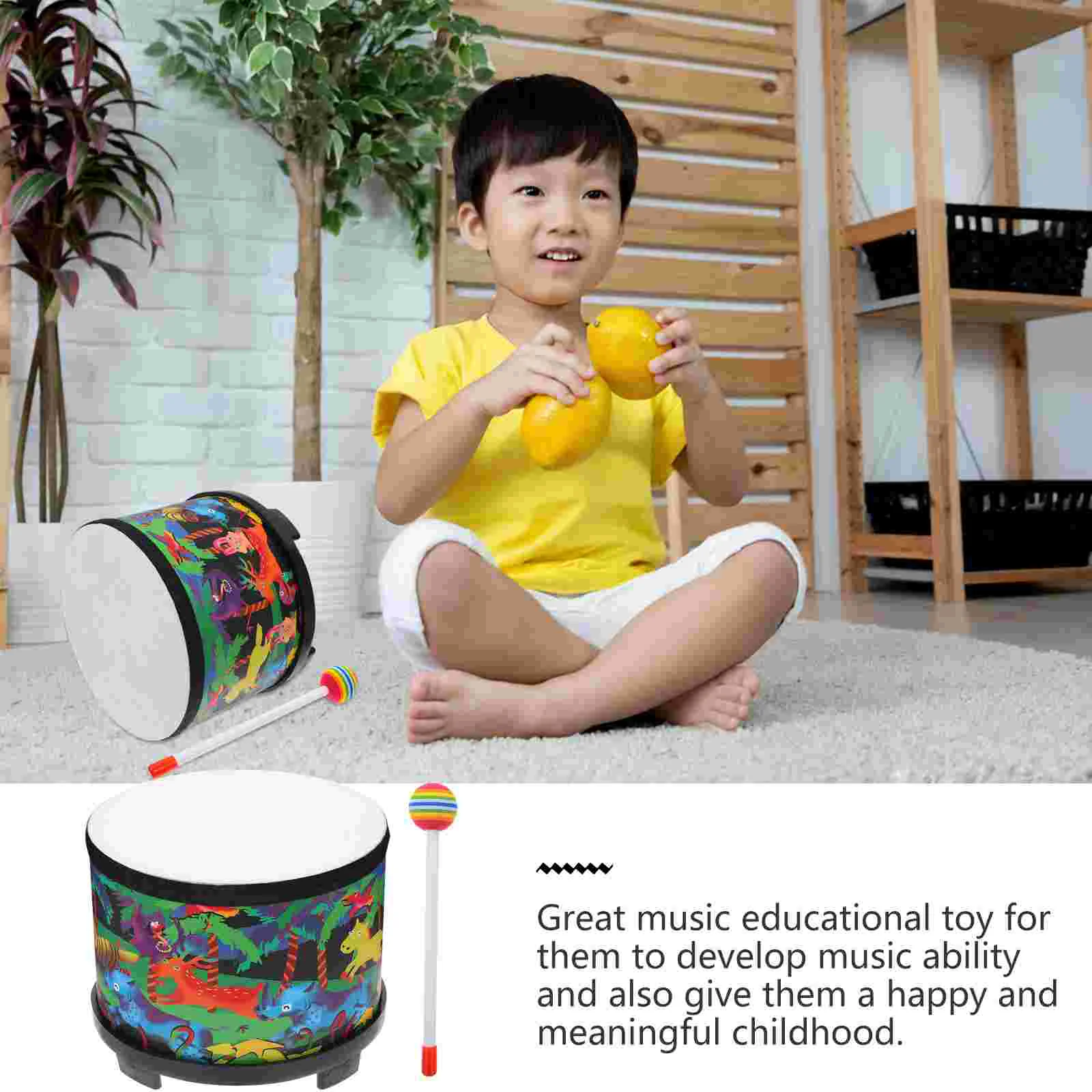 Bass Drum Juguetes musicales Percusión Instrumentos para niños Mano para niños Navidad