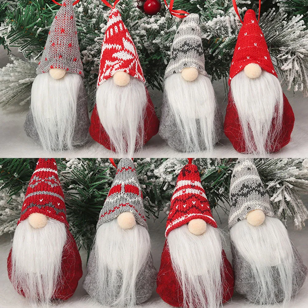 Red Hat Gnome  Santa Christmas Decorations 2023 Faceless Doll Merry Christmas Decorations for Home Ornament Happy New Year 2023