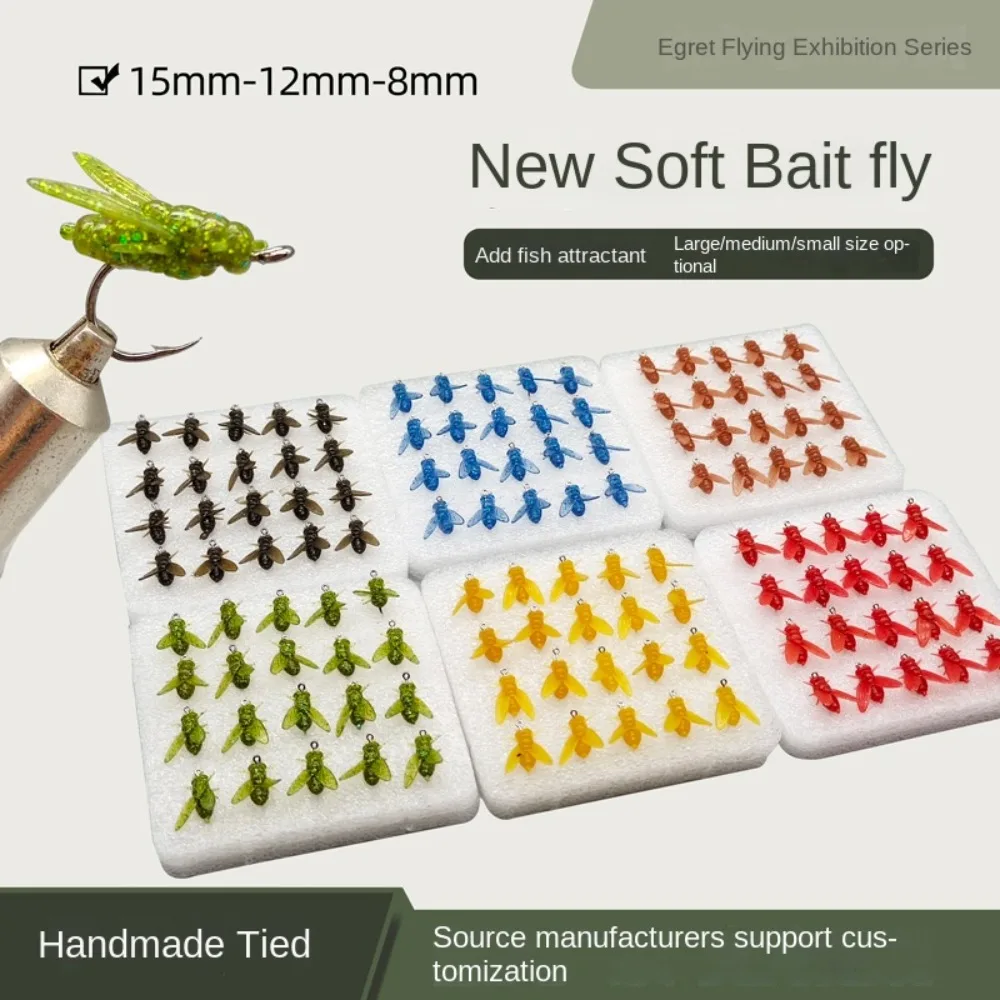 20PCS Flies Tackle Bionic Fly Fishing Bait Spinner Swim Baits Fly Fishing Lures Kit Trout Jigs Fly Fishing Hook