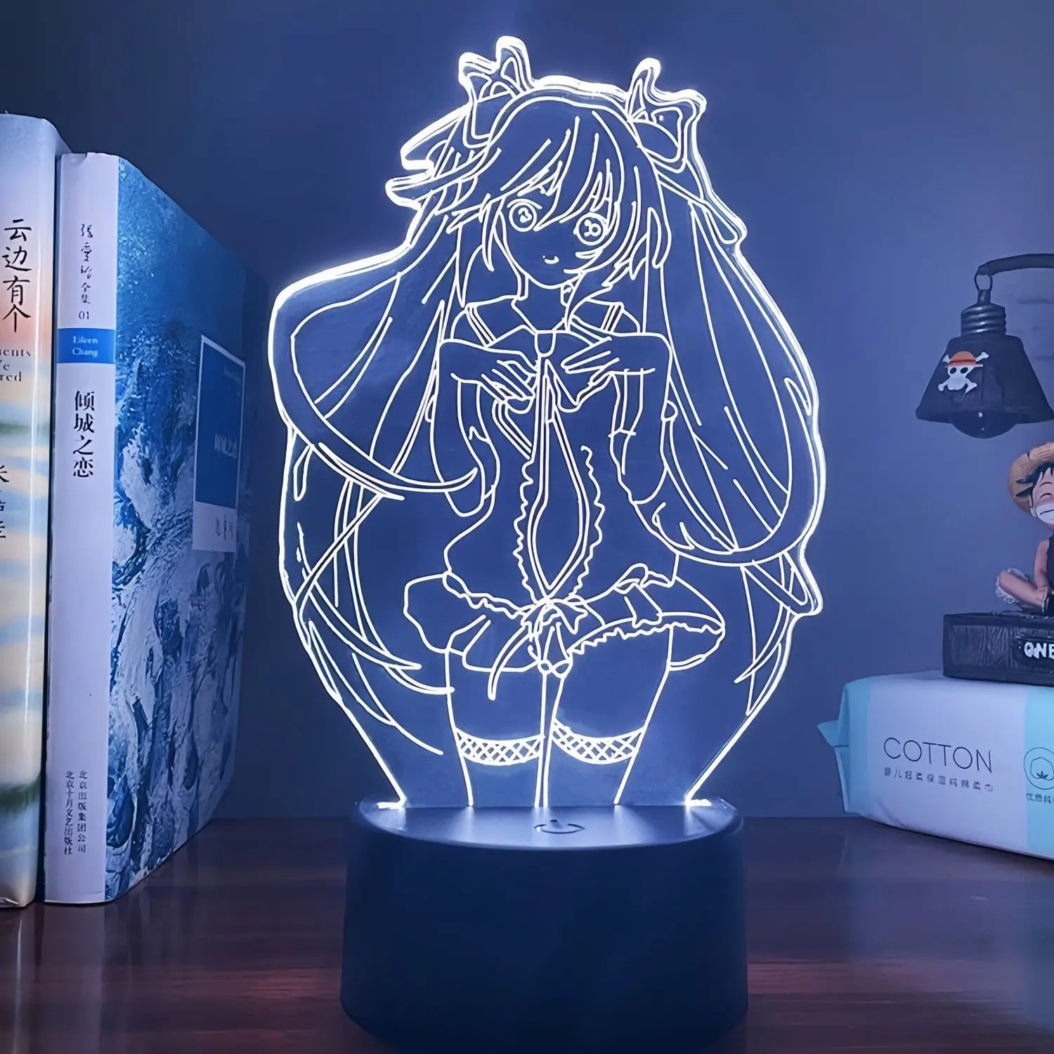 Anime Peripherals Hatsune Miku Figure LED Night Light Hatsune Miku Figurine Night Light Decoration Collection Toys Gifts view 2