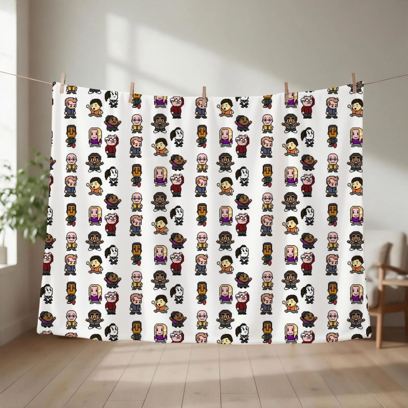 community bit character Throw Blanket heavy to sleep Vintage Single bed plaid Blankets