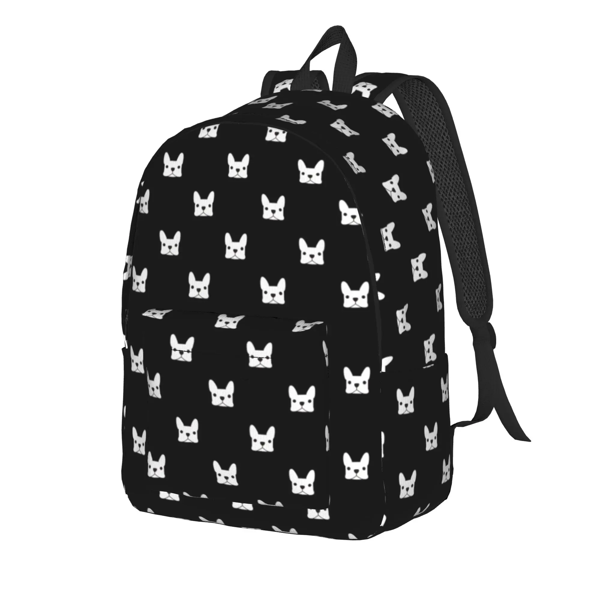 French Bulldog Dog Backpack for Men Women Cool Student Hiking Travel Daypack Animal Laptop Canvas Bags Lightweight