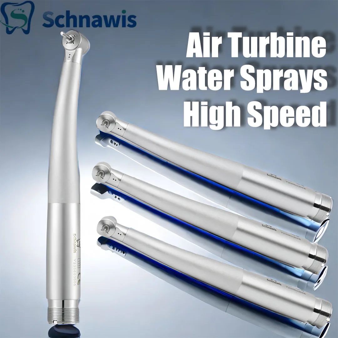 

Schnawis Mini Dental High Speed Handpiece Dentistry Air Turbine Handpiece with Four Water Sprays Handpiece Dentist Tool