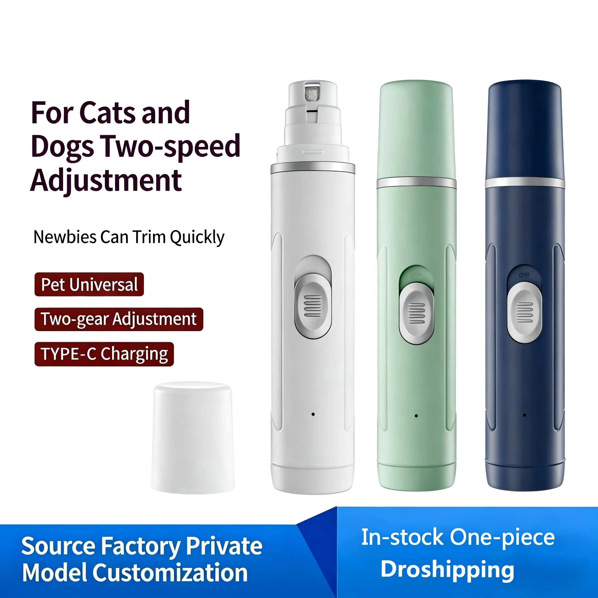 

Pet Nail Grinder, Electric Pet Nail Trimmer for Dogs & Cats, Professional Grooming Tool